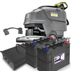 BD 50/55 W Classic BP + 2x Akumulator (105Ah) + Prostownik ,Karcher (850mm, 2550(m²/h) Szorowarka Kompaktowa Karcher