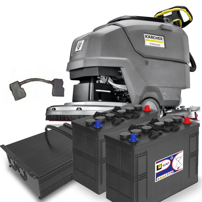 BD 50/55 W Classic BP + 2x Akumulator (85Ah) + Prostownik ,Karcher (850mm, 2550(m²/h) Szorowarka Kompaktowa Karcher