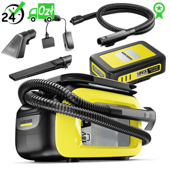 Karcher SE 3-18 Compact SET (184W, 18V) Akumulatorowy Odkurzacz Piorący DŁUGA EKSPLOATACJA