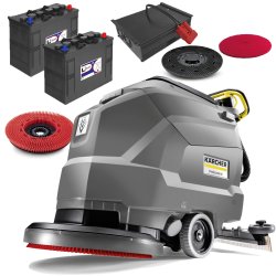 BD 50/50 C Bp Classic + zestaw MOCNYCH akumulatorów 105Ah (510mm, 2040m2/h) profesjonalna szorowarka Karcher
