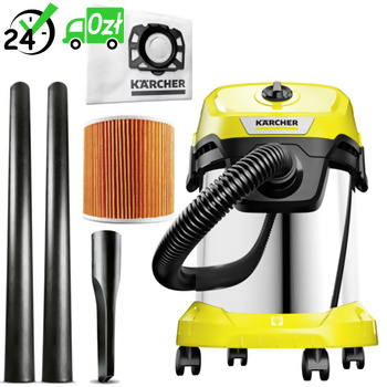 Karcher WD 3 S V-17/4/20 + 4 FB (1000W, 17L) Odkurzacz Domowo-Warsztatowy