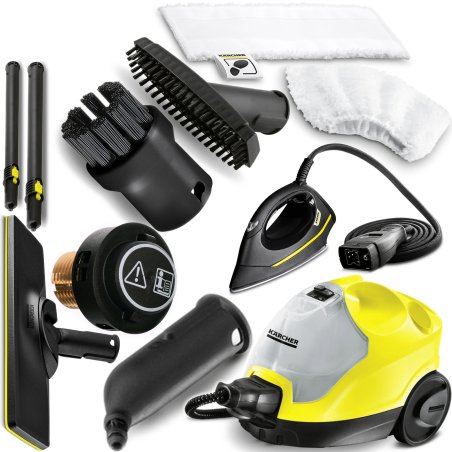SC 4 EasyFix + żelazko (2000W, 3,5bar) Parownica, mop parowy Karcher 17w1 | Zabija wirusy i bakterie