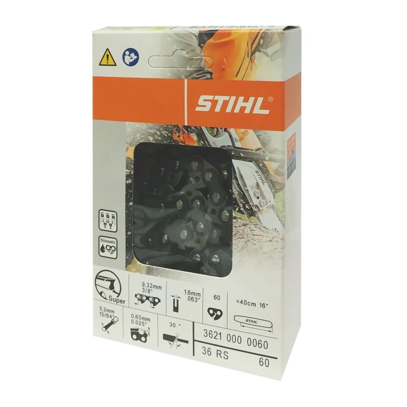 Łańcuch Stihl 3/8", 1,6 mm, 60 ogniw, na prowadnicę 40 cm, Rapid Super (RS)