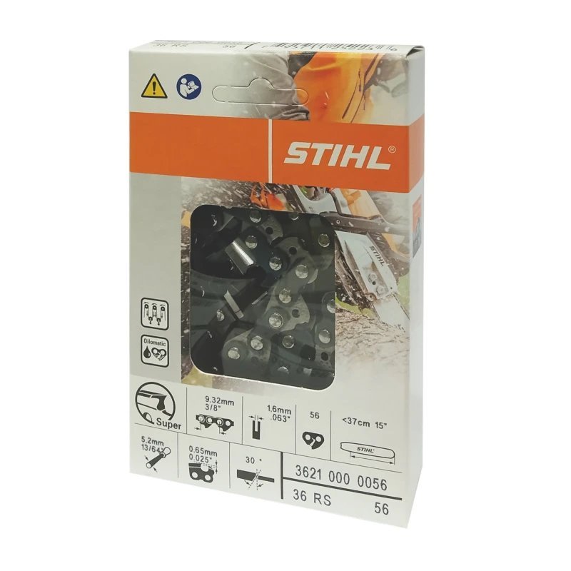 Łańcuch Stihl 3/8", 1,6 mm, 56 ogniw, na prowadnicę 37 cm, Rapid Super (RS)