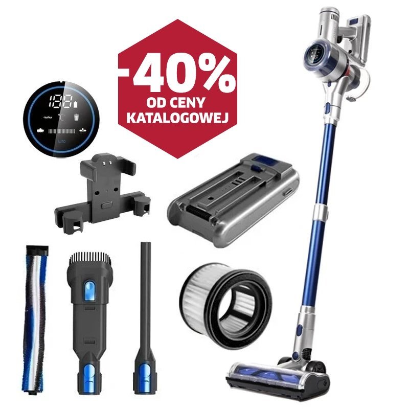 Odkurzacz bezprzewodowy pionowy Zermat S8 (29.6V, 60min) DUŻA MOC