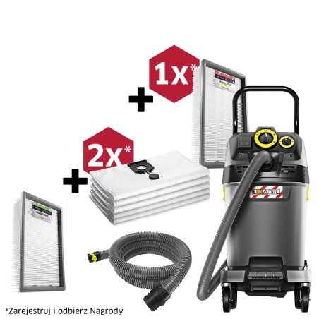NT 50/1 Tact Te L (1380W, 50L) profesjonalny odkurzacz Karcher