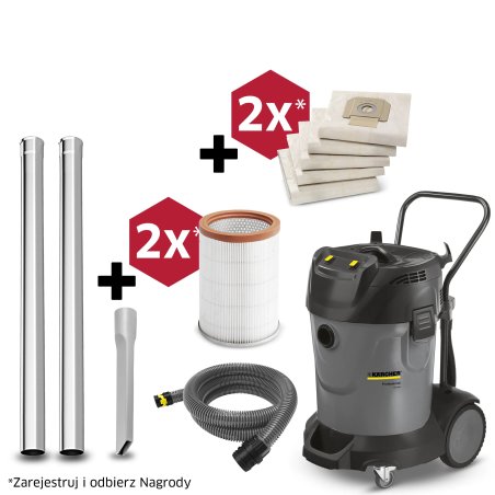NT 70/2 (2400W, 70L) dwuturbinowy odkurzacz profesjonalny Karcher
