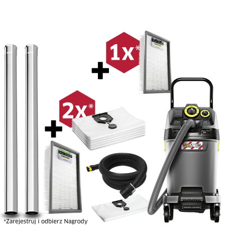 NT 50/1 Tact Te L (1380W, 50L) profesjonalny odkurzacz Karcher