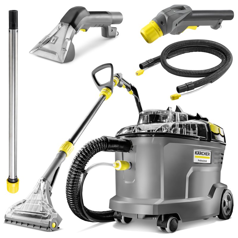 Karcher Puzzi 8/1 Adv (1200W, 270mbar) Profesjonalny Odkurzacz Piorący - Urządzenie Ekstrakcyjne