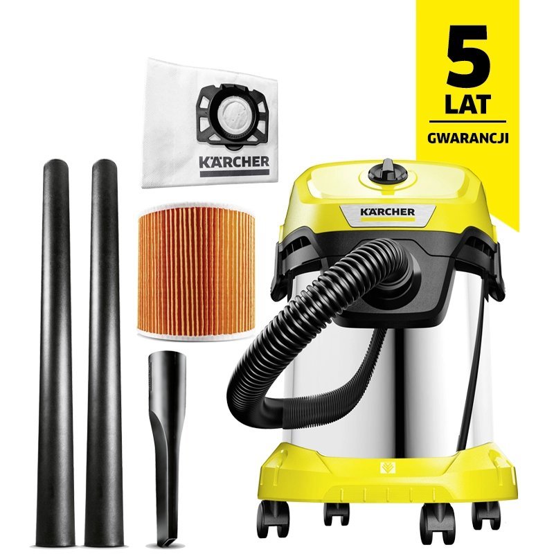 Karcher WD 3 S V-17/4/20 + 4 FB (1000W, 17L) Odkurzacz Domowo-Warsztatowy