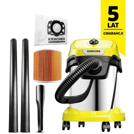 Karcher WD 3 S V-17/4/20 + 4 FB (1000W, 17L) Odkurzacz Domowo-Warsztatowy