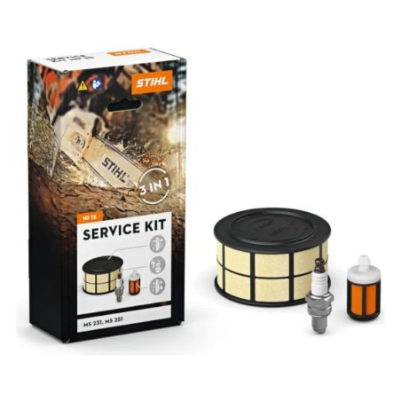 Zestaw Serwisowy nr 15 Stihl do MS 231, MS 251 (Filtr Paliwa + Filtr Powietrza + Świeca)