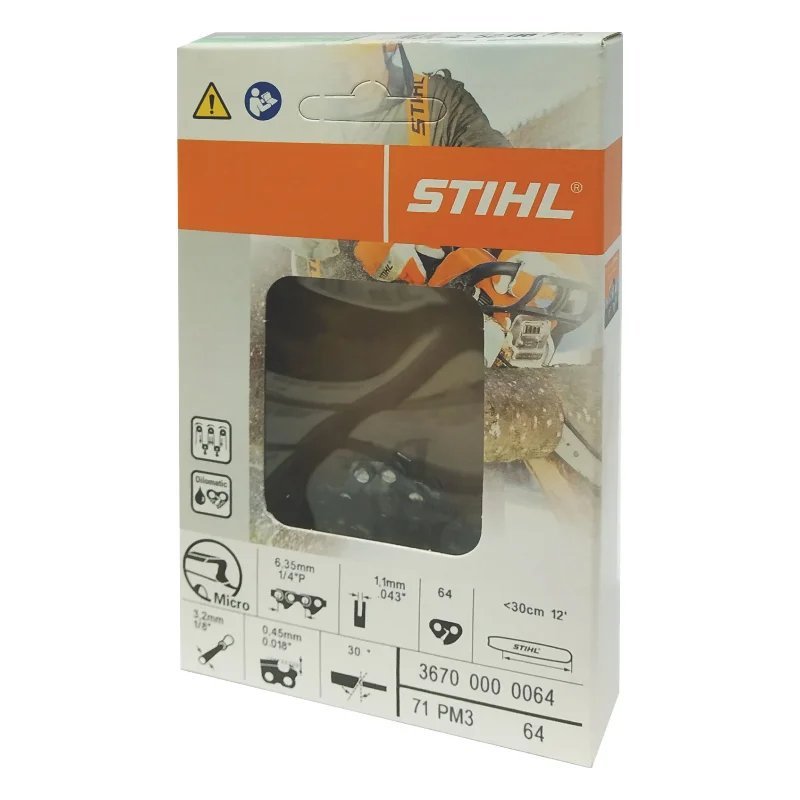 Łańcuch Stihl 1/4"P, 1,1 mm, 56 Ogniw, na Prowadnicę 25 cm, PM3