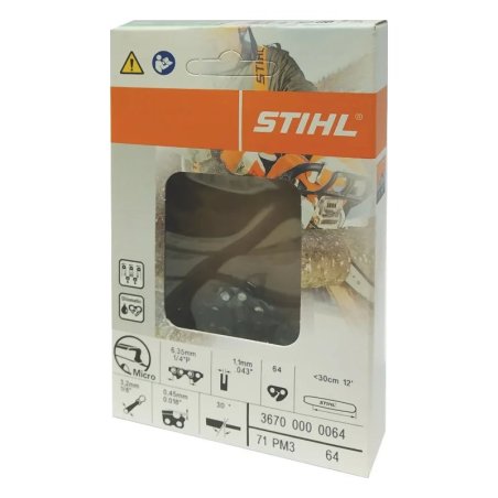 Łańcuch Stihl 1/4"P, 1,1 mm, 56 Ogniw, na Prowadnicę 25 cm, PM3