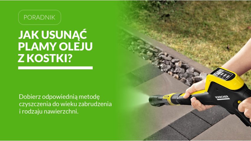 Jak usunąć olej z kostki brukowej i betonu?