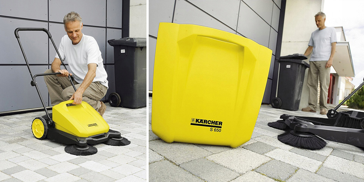 Pracuj bez wysiłku przy użyciu zamiatarki ręcznej Karcher S 650