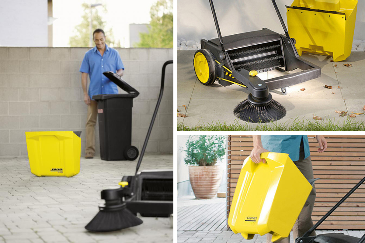 Pracuj bez wysiłku przy użyciu zamiatarki ręcznej Karcher S 750