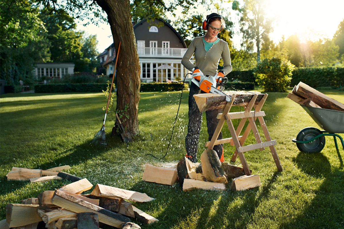 Pilarka elektryczna STIHL MSE 141 w akcji