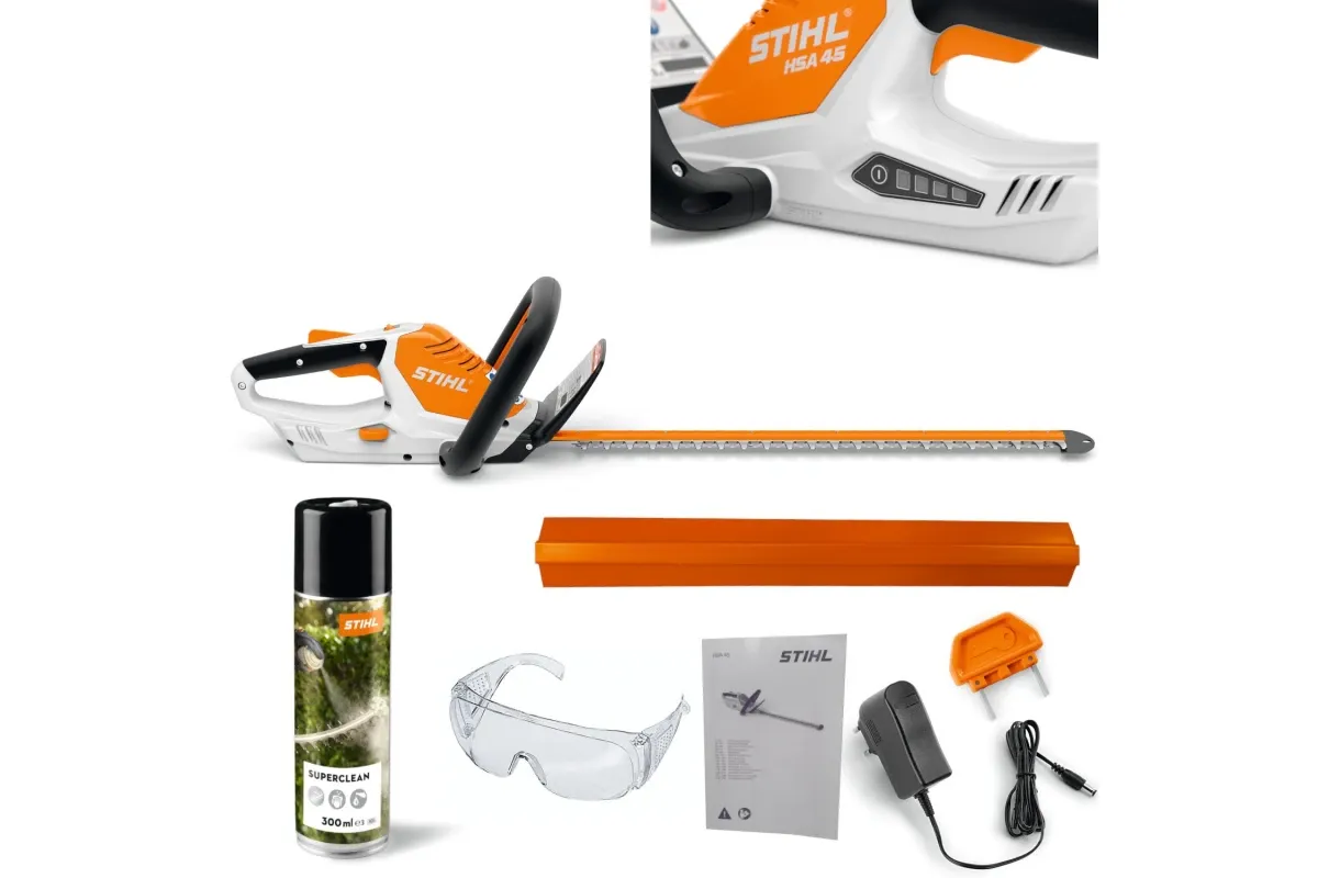 Nożyce akumulatorowe STIHL HSA 45 - kompletny zestaw
