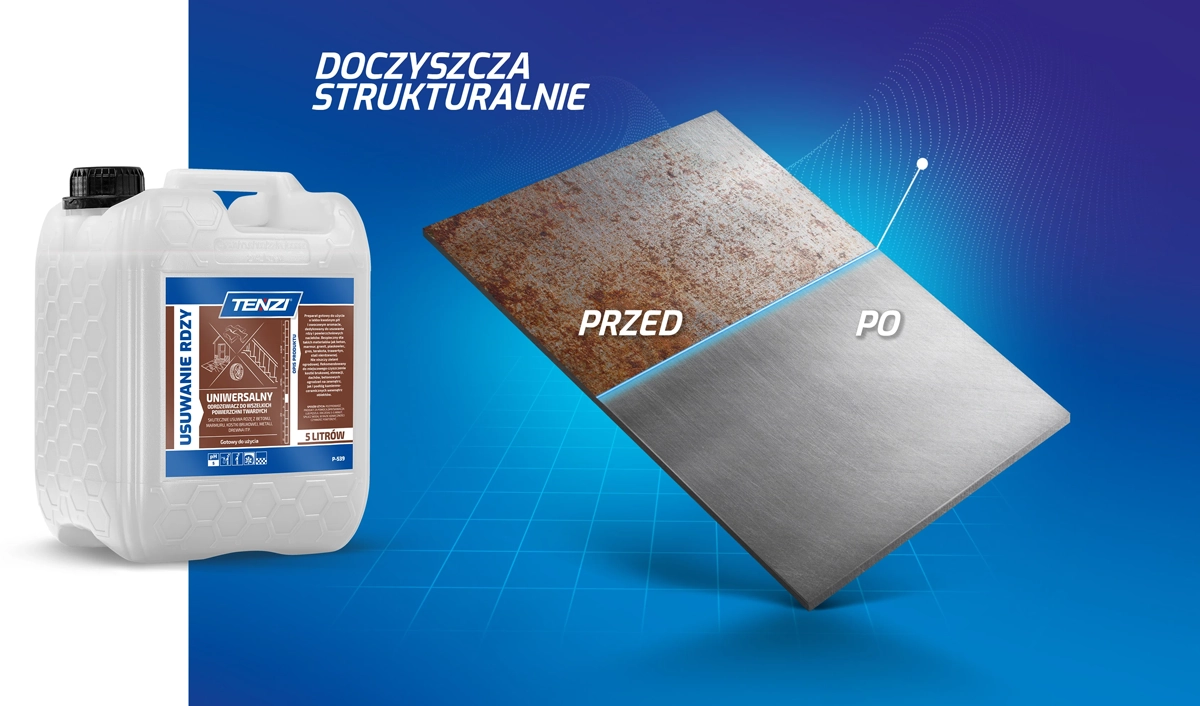 Wizualna reakcja preparatu na rdzy