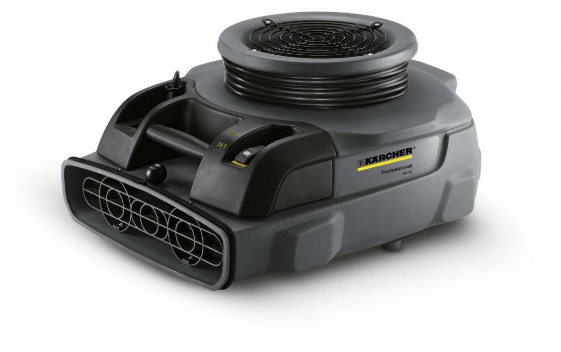 Profesjonalna dmuchawa do osuszania AB 20 firmy Karcher Profesjonalna dmuchawa do osuszania AB 20 firmy Karcher. Prezentowane w pozycji leżącej.