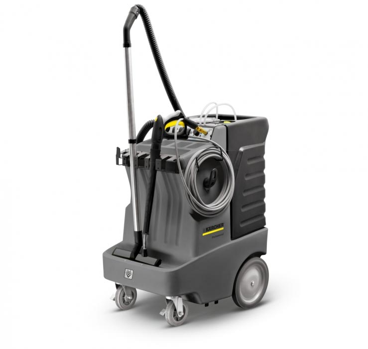 Profesjonalne urządzenie wielofunkcyjne AP 100/50 M firmy Karcher Profesjonalne urządzenie wielofunkcyjne AP 100/50 M firmy Karcher. Prezentowane w pozycji stojącej.