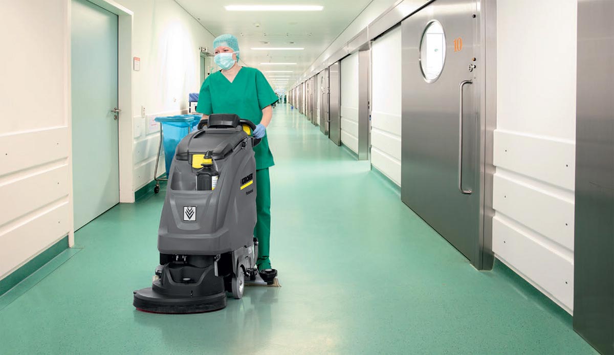 Przykład użycia szorowarki Przykład wykorzystania szorowarki Karcher B40 W