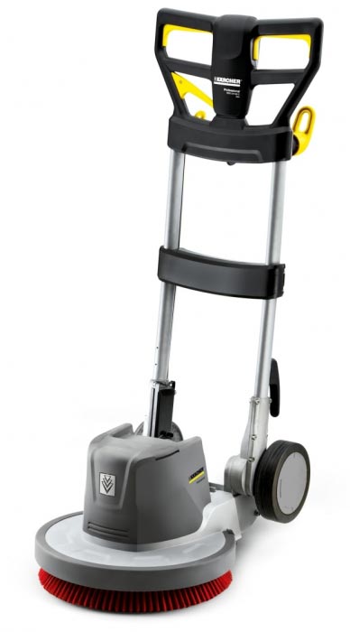 Profesjonalne urządzenie do szorowania BDP 43/450 C Adv firmy Karcher. Profesjonalne urządzenie do szorowania BDP 43/450 C Adv firmy Karcher. Prezentowane w pozycji stojącej.