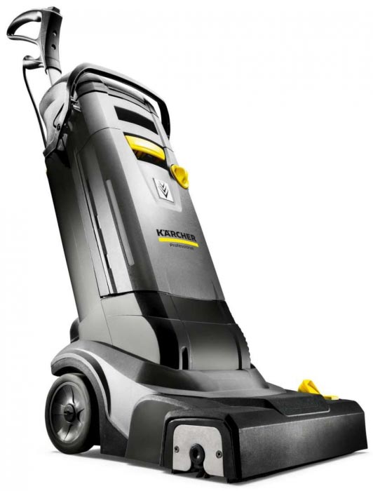 Profesjonalna szorowarka kompaktowa BR 30/4 C firmy Karcher. Profesjonalna szorowarka kompaktowa BR 30/4 C firmy Karcher. Prezentowane w pozycji stojącej.