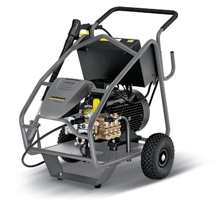 Profesjonalne ultra wysokociśnieniowe urządzenie HD 9/50-4 firmy Karcher Profesjonalne ultra wysokociśnieniowe urządzenie HD 9/50-4 firmy Karcher. Prezentowana w pozycji stojącej.