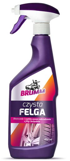 Brumm - czysta felga, z łatwością wyczyści kołpaki i felgi Brumm - czysta felga, butelka ze spryskiwaczem