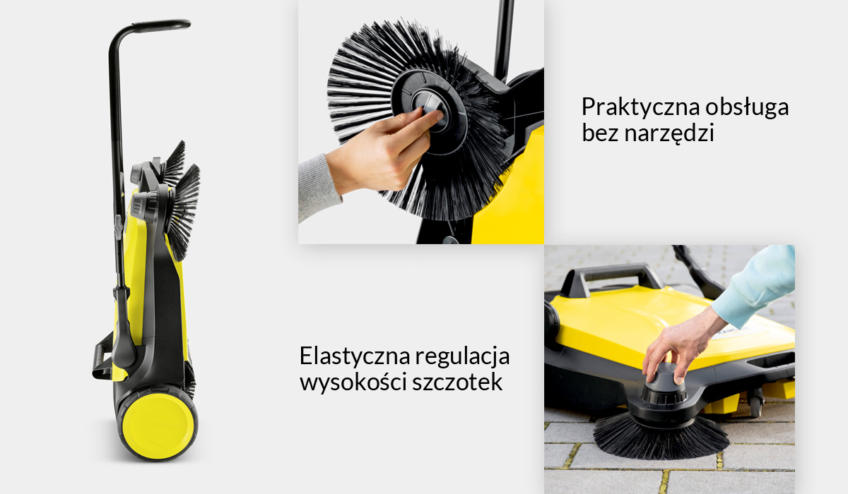 regulacja szczotek w zamiatarce